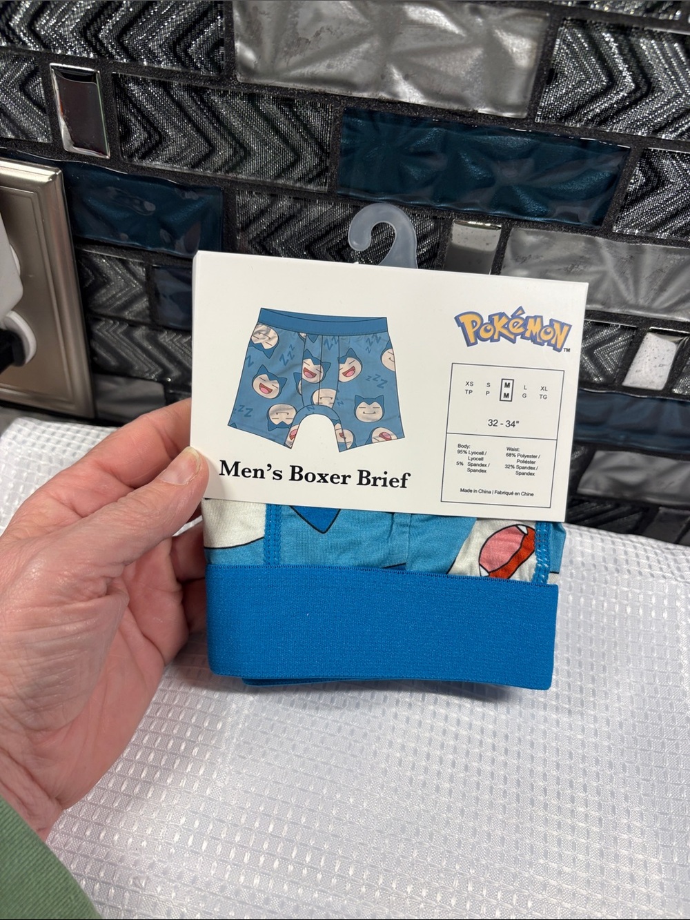 Bioworld Blue Snorlax Pokémon Boxer Briefs